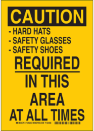 Caution Sign - 14 Inch H x 10 Inch W, Polystyrene, Abrasion & Chemical Resistant