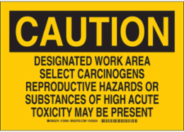 CAUTION Sign 7 Inch H x 10 Inch W, Polystyrene, Abrasion & Chemical Resistant