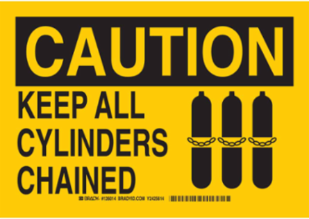 CAUTION Sign - 10 Inch H x 14 Inch W, Polystyrene, Outdoor Use, Abrasion-Resistant