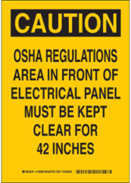 Caution Sign 10 Inch H x 7 Inch W, Polystyrene, Outdoor Use, Abrasion & Chemical Resistant