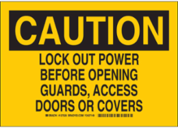 CAUTION Sign 10 Inch H x 14 Inch W, Polystyrene, Abrasion-Resistant, Chemical-Resistant