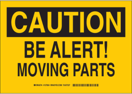 Caution Sign, 10 Inch H x 14 Inch W x 0.06 Inch D, Polystyrene, Outdoor Use