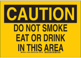 CAUTION Sign - 7 Inch H x 10 Inch W, Polystyrene, Abrasion & Chemical Resistant