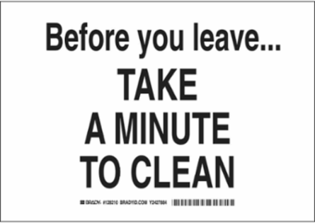 Housekeeping Sign 7 Inch x 10 Inch, Polystyrene, Outdoor Use, Abrasion-Resistant
