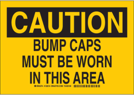 CAUTION Sign - 7 Inch H x 10 Inch W, Polyester, Outdoor Use, Permanent Adhesive