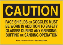 Caution Sign, 10 Inch H x 14 Inch W, Non-Reflective Aluminum, Abrasion-Resistant