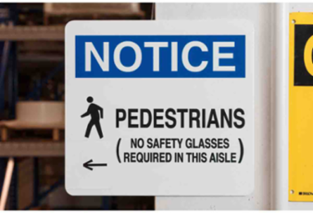 BBP85 Series Pre-Printed ANSI NOTICE Vinyl Labels, 7 Inch H x 10 Inch W, Roll of 60 Labels
