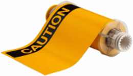 BBP85 Series OSHA CAUTION Vinyl Labels, 7 Inch H x 10 Inch W, Roll of 60 Labels