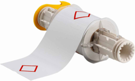 BBP85 Vinyl Labels, Red GHS/CLP 1 Diamond, 4.1 Inch x 6.1 Inch, Roll of 90 Labels