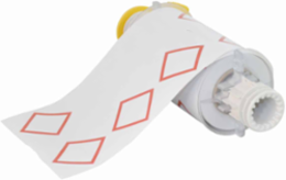 BBP85 Series GHS/CLP Vinyl Labels, Red on White, 6.1 Inch x 8.3 Inch, Roll of 70 Labels