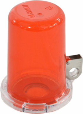 Red Push Button Lockout, Small Base + Tall Cover, Button 16 mm
