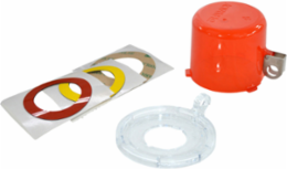 Red Push Button Lockout, Large Base + Medium Cover, Button 30 mm