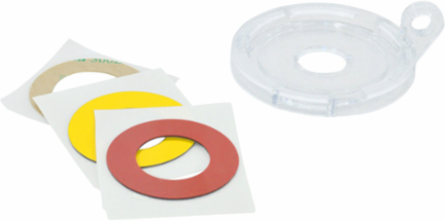 Push Button and E-Stop Lockout Device Attachment - Safety Cover Bases, Small, 5/Pack