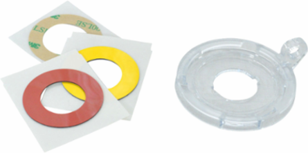 Push Button and E-Stop Lockout Device Attachment - Safety Cover Bases, Medium, 5/Pack