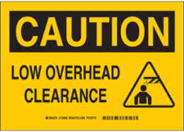 Caution Sign, 7 Inch H x 10 Inch W x 0.06 Inch D, Polystyrene, Abrasion-Resistant