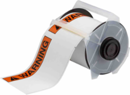 GlobalMark Series ToughWash Washdown Resistant Labels, 4" H x 6" W, Roll of 100 Labels, Black/Orange on White