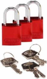 Compact Aluminum Padlock - 6-Pin Cylinder, 1 in Shackle Clearance, Keyed Alike