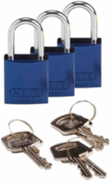 Aluminum Padlock - 1.25 Inch Body, 0.25 Inch Shackle, Keyed Alike, 6 Pin Tumblers