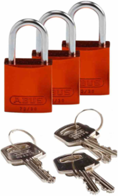 Compact Aluminum Padlock - 6-Pin Cylinder, 1 in Shackle Clearance, Keyed Alike