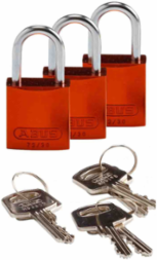 Compact Aluminum Padlock - 6-Pin Cylinder, 1 in Shackle Clearance, Keyed Alike