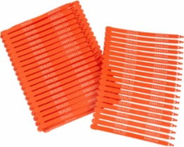 Padlock Plastic Truck Seals, Orange, Pack of 100 Each