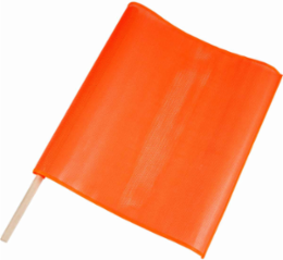 Roll-Up Warning Flag Sign, 24" H x 24" W,