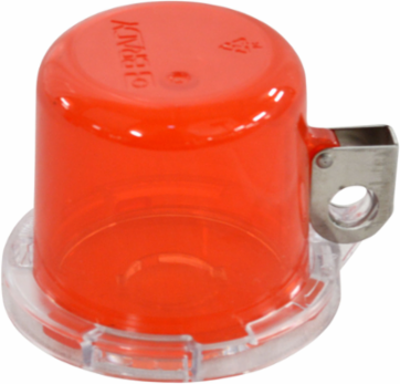 Red Push Button Lockout, Small Base + Short Cover, Button 16 mm