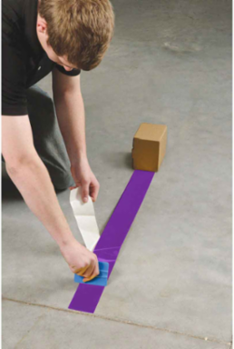 ToughStripe® Floor Marking Tape Roll - Polyester, Solid Color, Purple, 4" x 100'