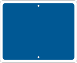 Blue Blank Sign, 12 in H x 15 in W, Reflective Aluminum, Outdoor Use