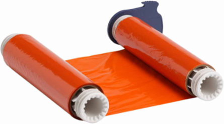 BBP85 R10000 Printer Ribbon, 8.8 Inch W x 200 ft L, Orange, Resin, Scratch-Resistant
