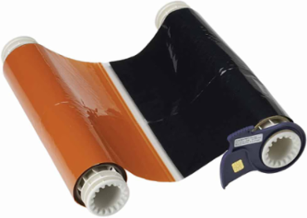 BBP85 R10000 Printer Ribbon, Black/Orange, 8.8 Inch W x 200 ft L