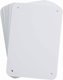 Blank Plastic Signs, 4.25 Inch H x 6.25 Inch W, Pack of 10, Outdoor Use, Polystyrene