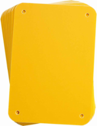 Blank Plastic Safety Signs, 4.25 Inch H x 6.25 Inch W, Pack of 10, Yellow