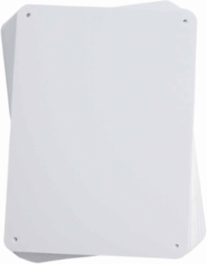 Blank Rigid Sign Panels, 7.625 Inch H x 10.25 Inch W, Pack of 10, White