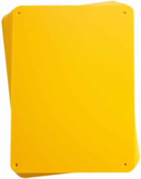 Blank Plastic Sign 7.625 Inch H x 10.25 Inch W, Pack of 10, Yellow, Outdoor Use