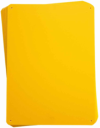 Blank Plastic Signs 10.25 Inch H x 14.25 Inch W, Pack of 10, Abrasion-Resistant Polystyrene