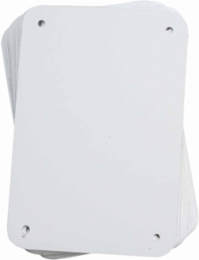 Blank Aluminum Sign 4.25 Inch H x 6.25 Inch W x 0.035 Inch D, Pack of 10, White