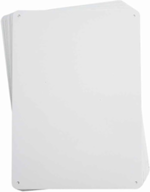 Blank Aluminum Sign 10.25 Inch H x 14.25 Inch W, Pack of 10, White