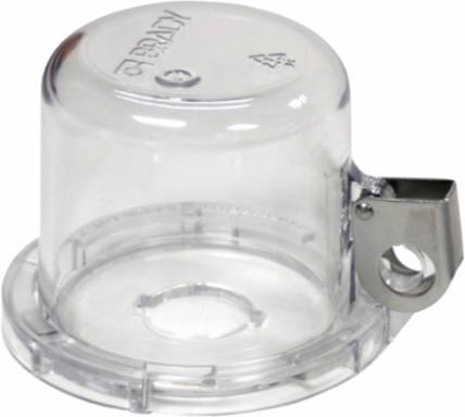 Clear Push Button Lockout, Small Base + Short Cover, Button 16 mm