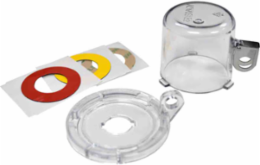 Clear Push Button Lockout, Small Base + Short Cover, Button 16 mm