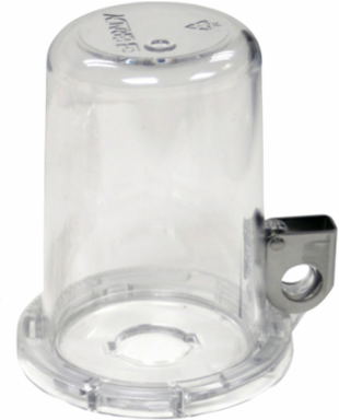 Clear Push Button Lockout, Small Base + Tall Cover, Button 16 mm