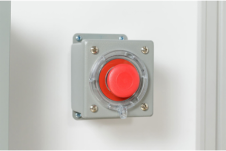 Clear Push Button Lockout, Medium Base + Medium Cover, Button 22 mm