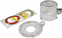 Clear Push Button Lockout, Large Base + Medium Cover, Button 30 mm