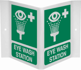 Eye Wash Station Sign, 12" H x 18" W x 0.055" D, Polyethylene