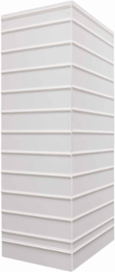 Safety Sign Slider Plastic 3-Side Free Stand, Capacity 11, 74" H x 24" W, White