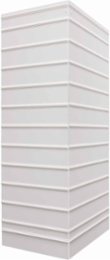 Safety Sign Slider Plastic 3-Side Free Stand, Capacity 11, 74" H x 24" W, White