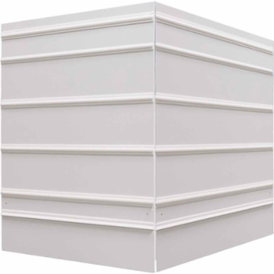 Plastic 3-Side Free Stand, 36" H X 24" W, Signs Per Board 4, 36" H x 24" W, White