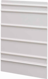 Safety Sign Slider Aluminum Single Wall Mount, Capacity 4, 36" H x 24" W, White