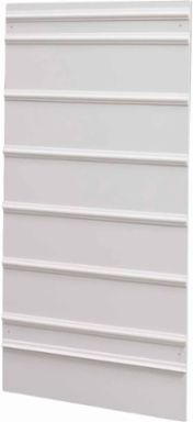 Safety Sign Slider Plastic Single Wall Mount, Capacity 6, 50" H x 24" W, White