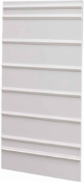 Safety Sign Slider Plastic Single Wall Mount, Capacity 6, 50" H x 24" W, White